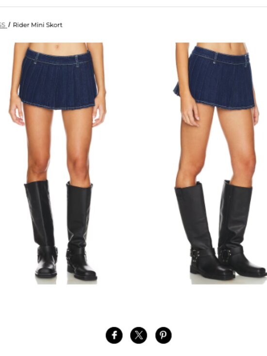 Lioness Dresses & Skirts - Lioness Rider Mini Skort NWT XXL Blue Denim